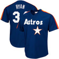 Custom #3 Navy HOU Baseball Shirt Top