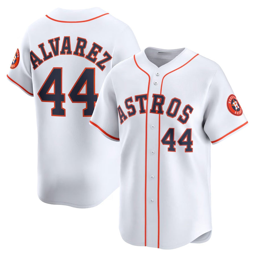Custom #44 White HOU Baseball Shirt Top