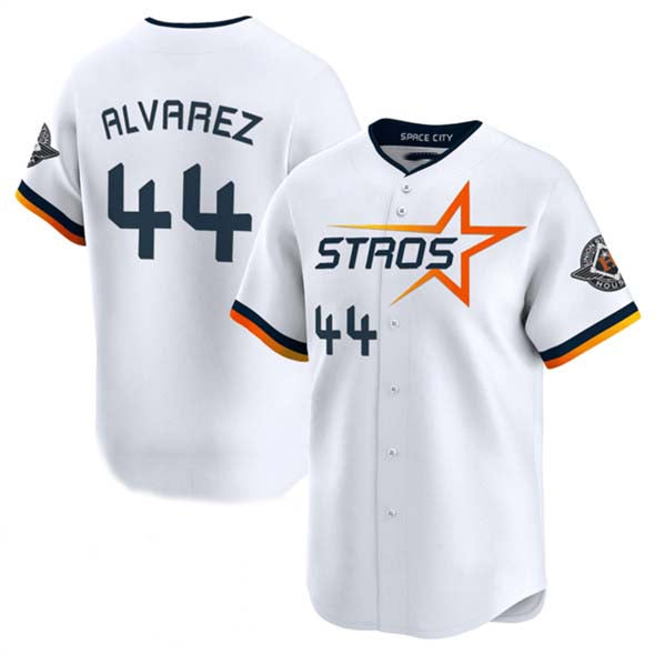 Custom #44 White 2025 City Connect HOU Baseball Shirt Top