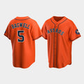 Custom #5 Orange HOU Baseball Shirt Top