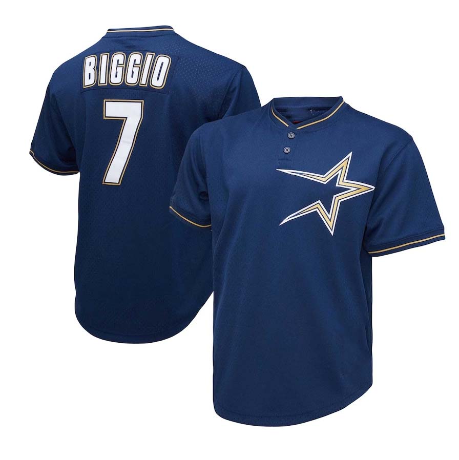 Custom #7 Navy 1991 HOU Baseball Shirt Top