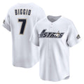 Custom #7 White Throwback HOU Baseball Shirt Top
