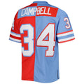 Custom #34 Light Blue 1980 Football Shirt Top