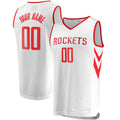 Custom White HOU Basketball Shirt Top