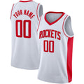 Custom #21 White 2020 HOU Basketball Shirt Top
