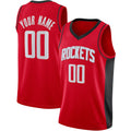 Custom Red HOU Basketball Shirt Top