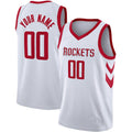Custom White HOU Basketball Shirt Top