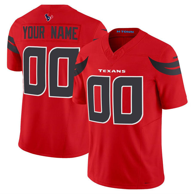 Custom Red 2024 HOU Football Shirt Top