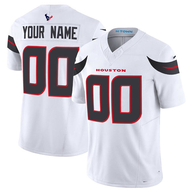 Custom White 2024 HOU Football Shirt Top