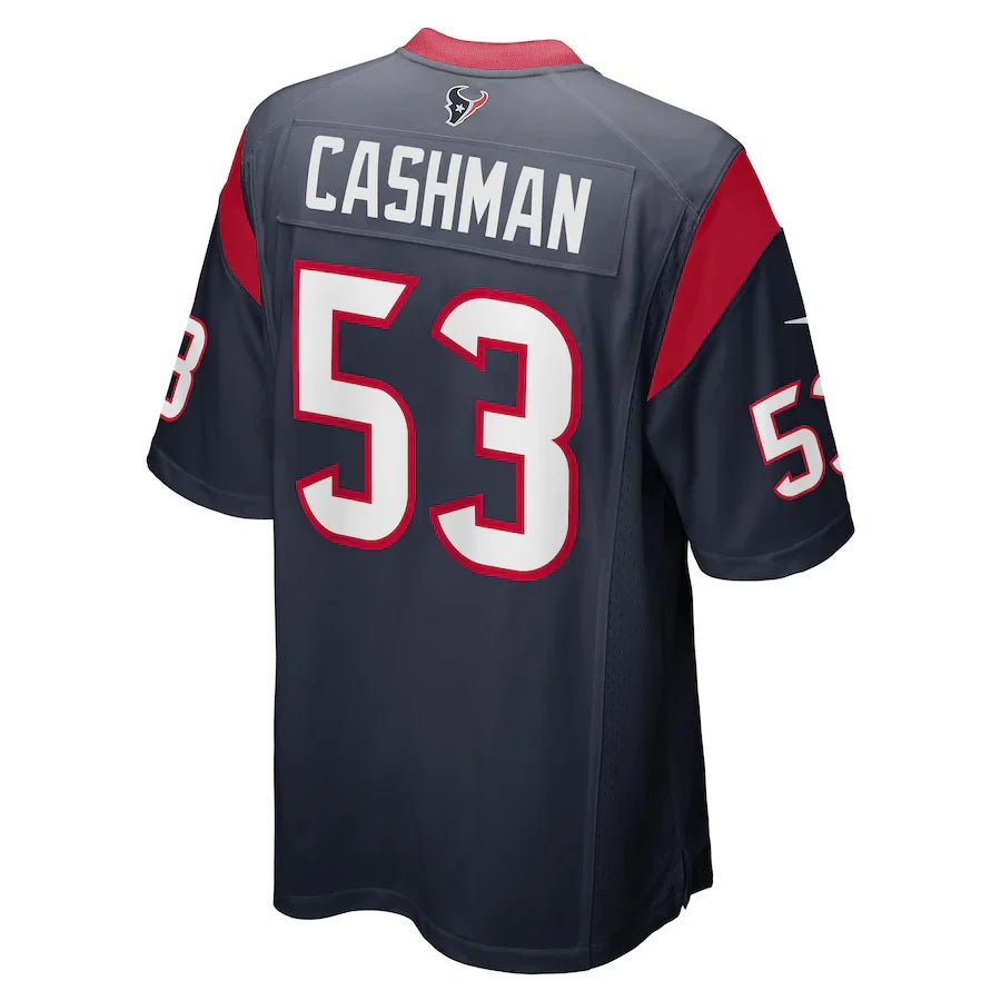 Custom #53 Navy HOU Football Shirt Top
