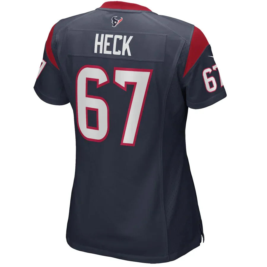 Custom #67 Navy HOU Football Shirt Top