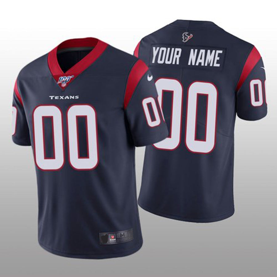 Custom Navy HOU Football Shirt Top