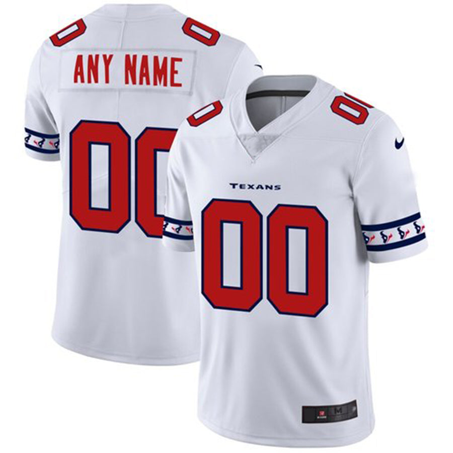 Custom White HOU Football Shirt Top