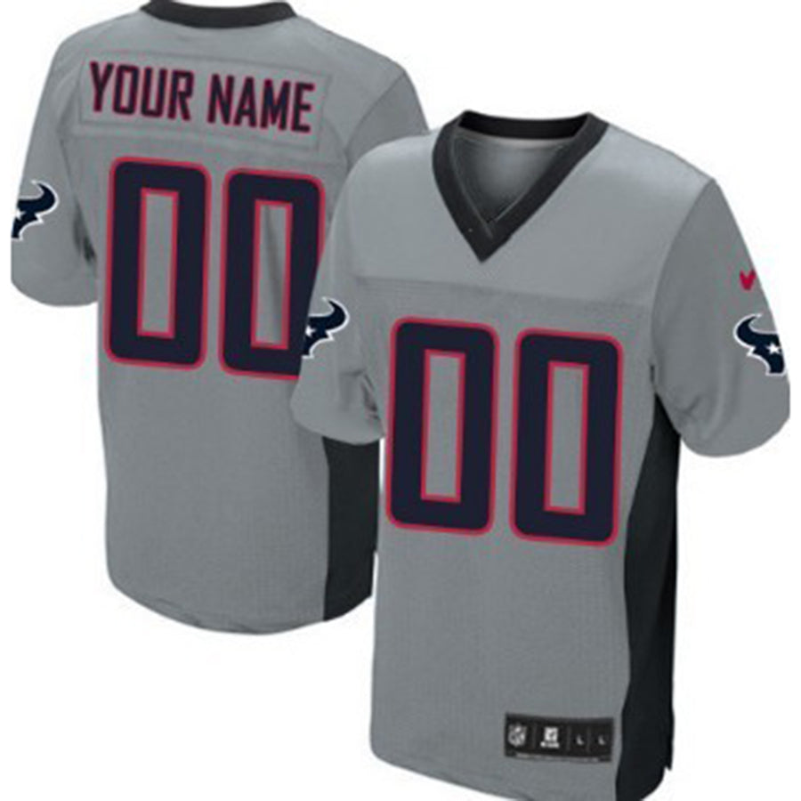 Custom Gray HOU Football Shirt Top