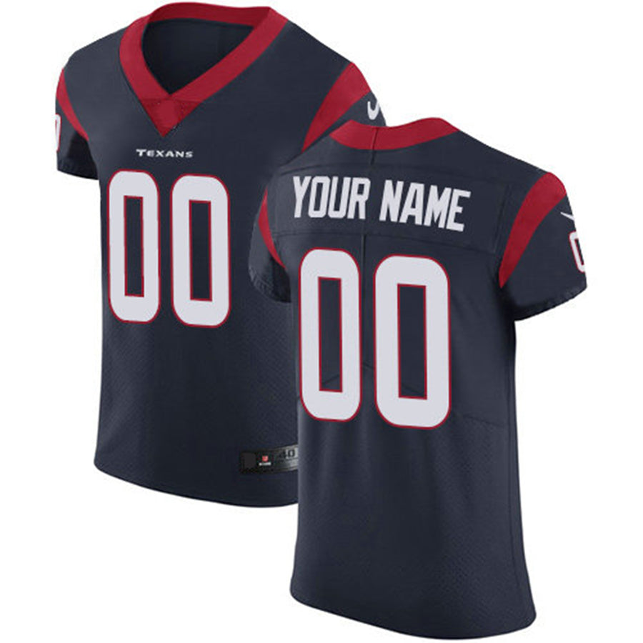 Custom Navy Blue HOU Football Shirt Top