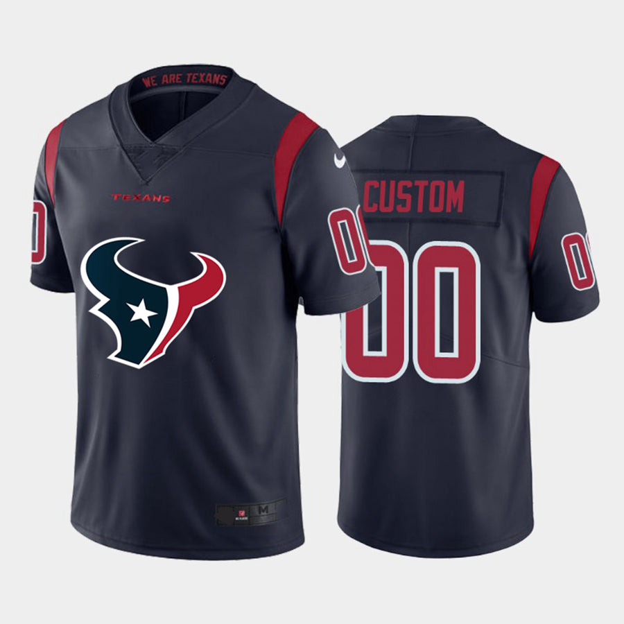 Custom Navy HOU Football Shirt Top