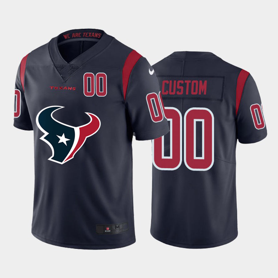 Custom Navy HOU Football Shirt Top