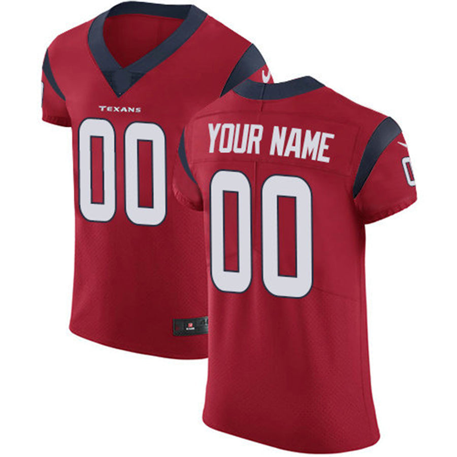 Custom Red HOU Football Shirt Top