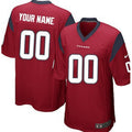 Custom Red HOU Football Shirt Top