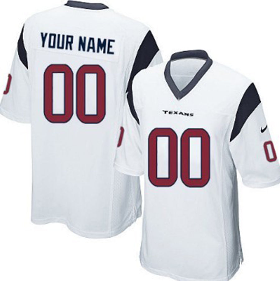 Custom White HOU Football Shirt Top