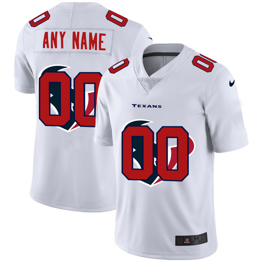 Custom White HOU Football Shirt Top