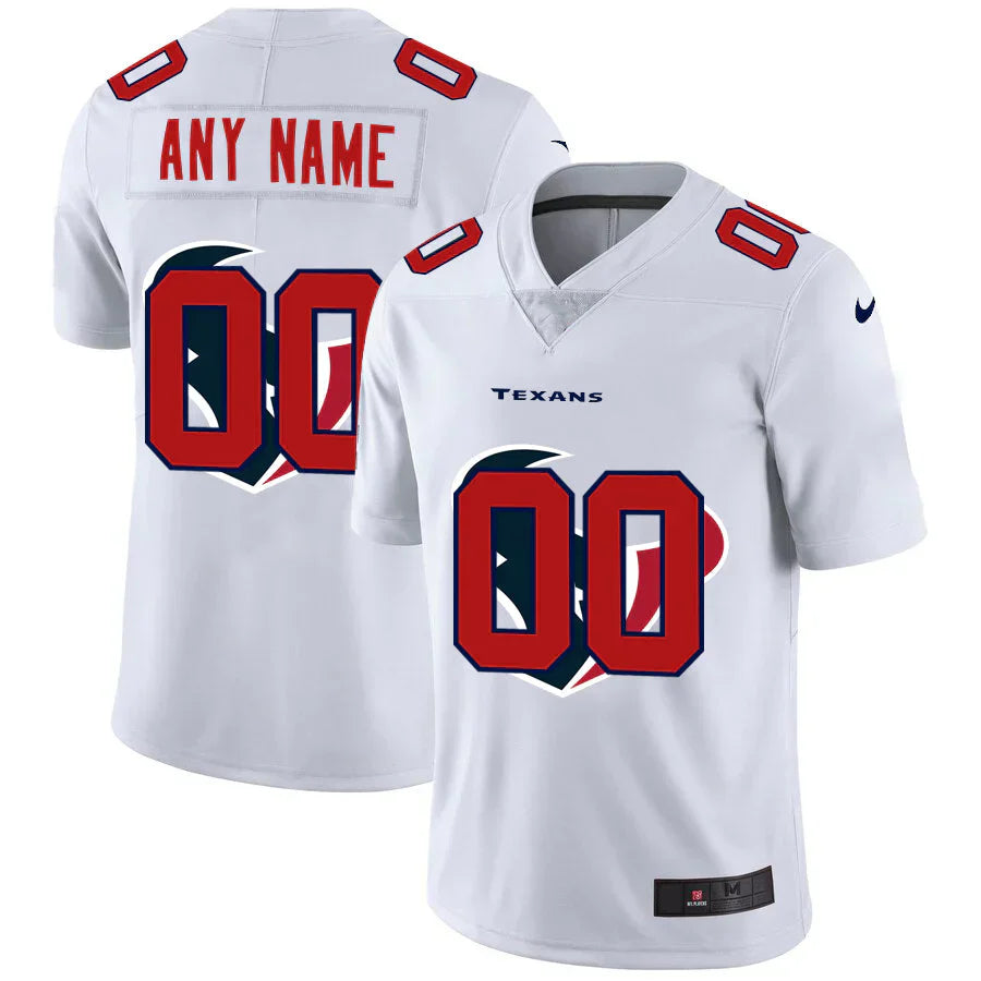 Custom White HOU Football Shirt Top
