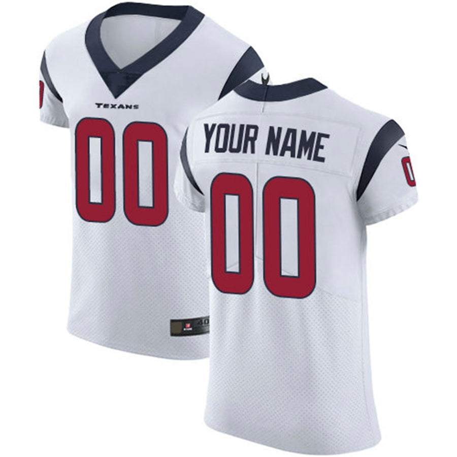 Custom White HOU Football Shirt Top
