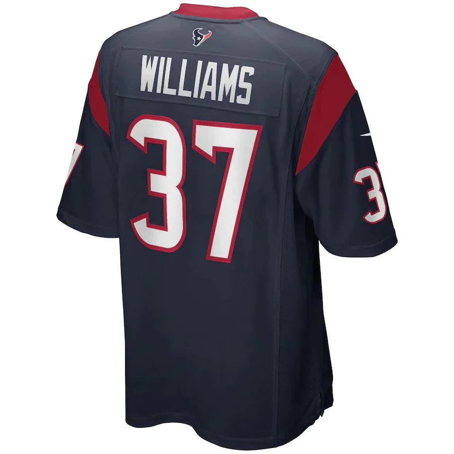 Custom #37 Navy HOU Football Shirt Top
