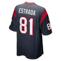 Custom #81 Navy HOU Football Shirt Top