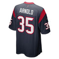 Custom #35 Navy HOU Football Shirt Top