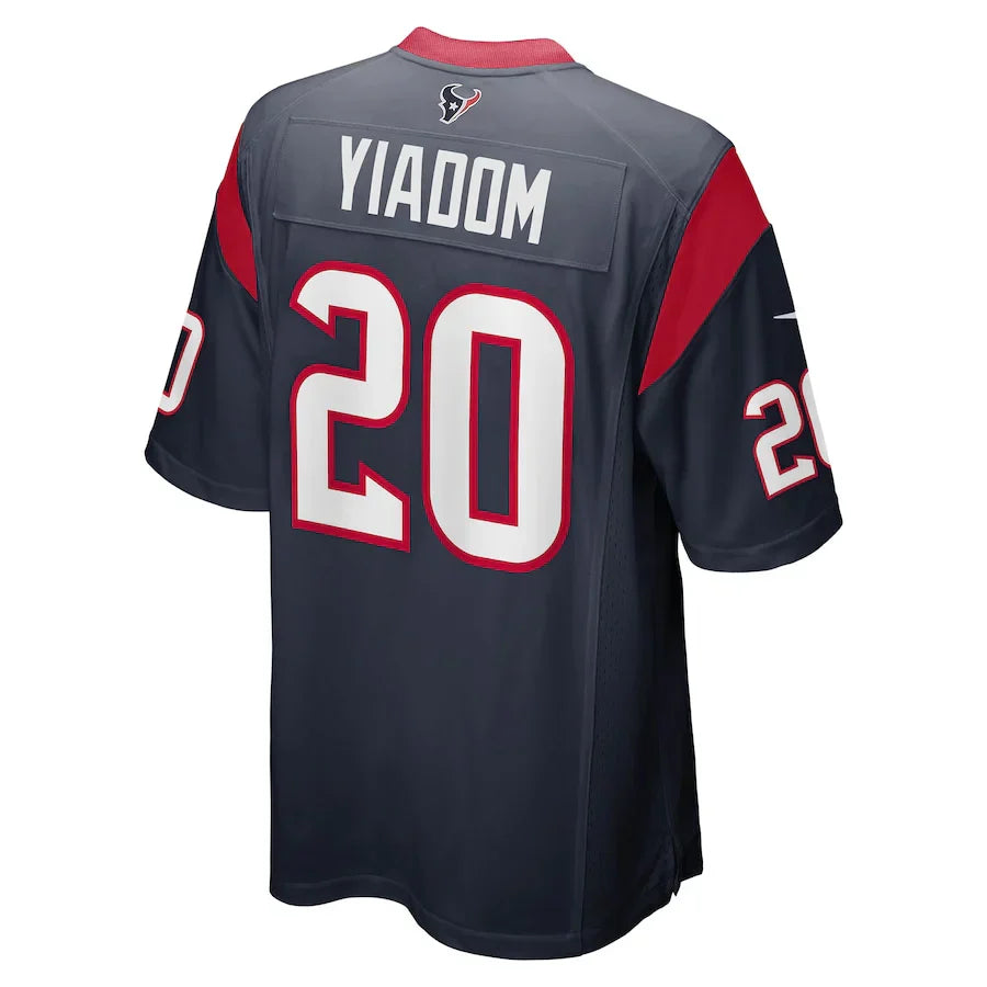 Custom #20 Navy HOU Football Shirt Top