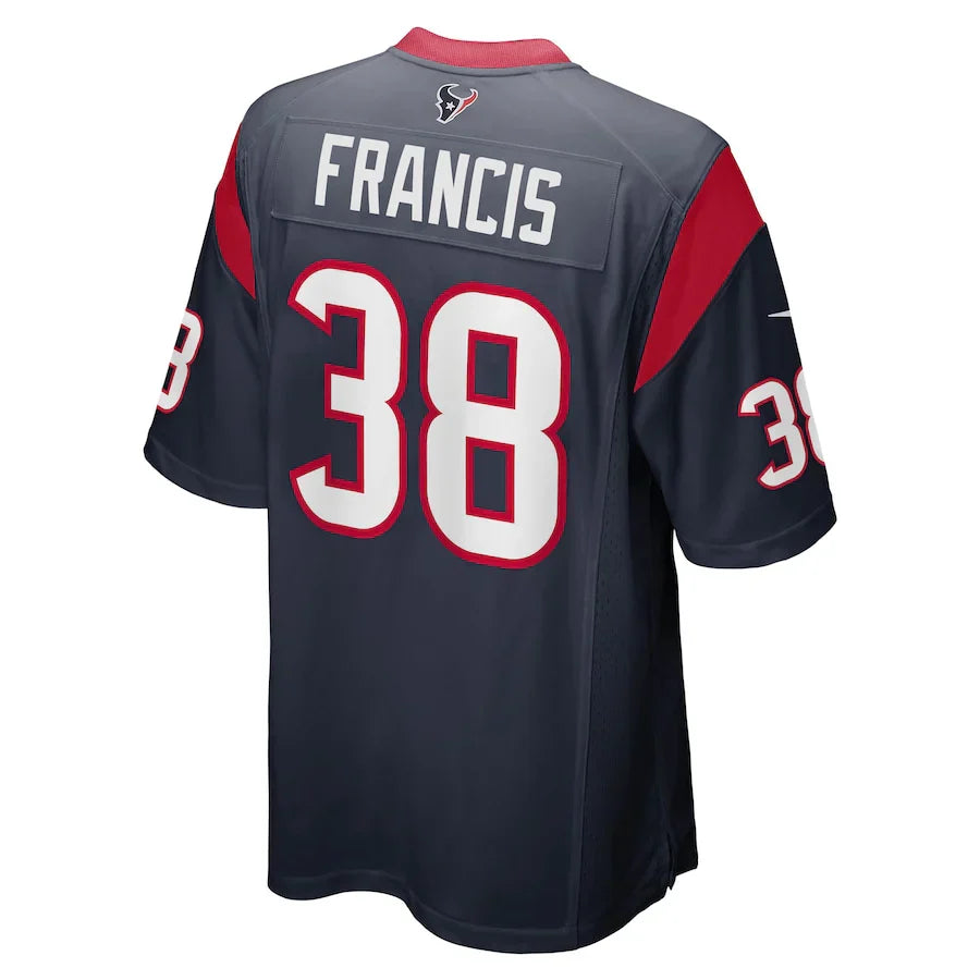 Custom #38 Navy HOU Football Shirt Top