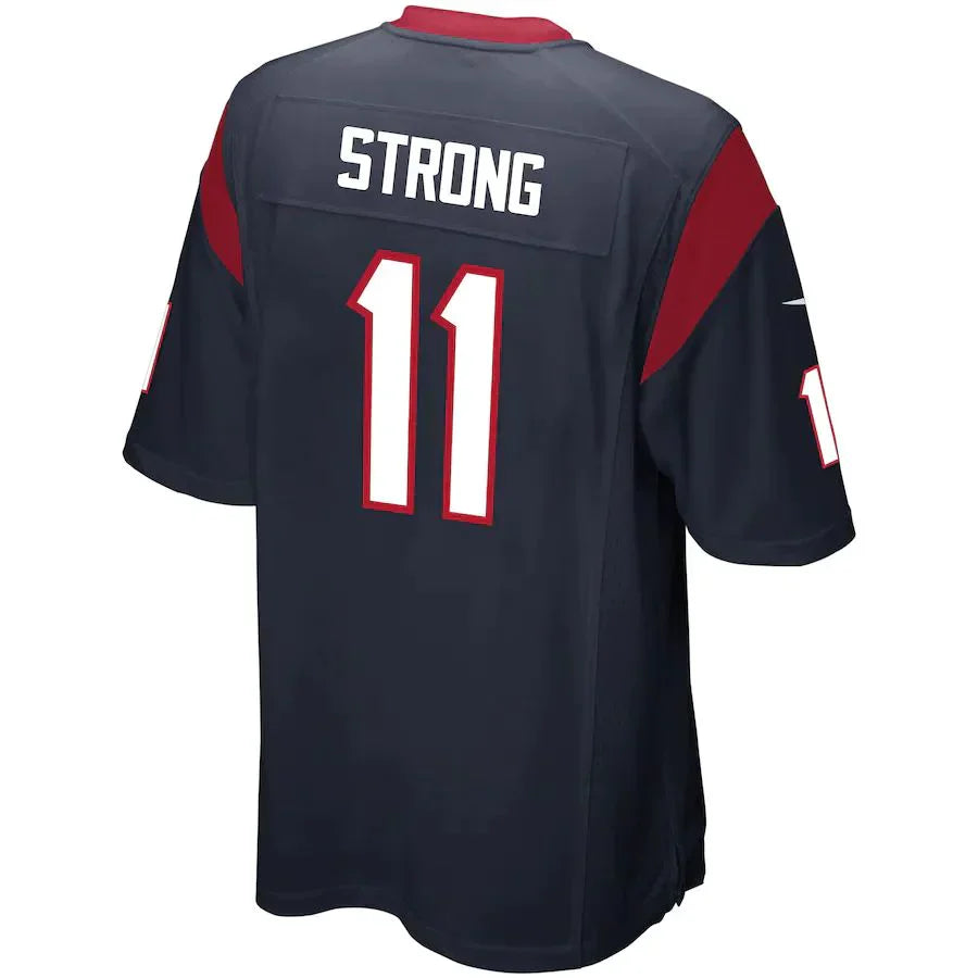 Custom #11 Navy HOU Football Shirt Top