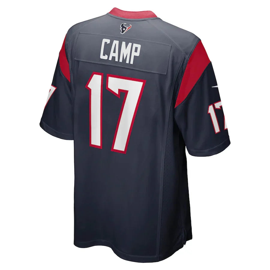 Custom #17 Navy HOU Football Shirt Top