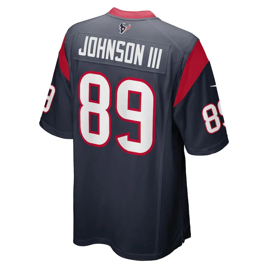 Custom #89 Navy HOU Football Shirt Top