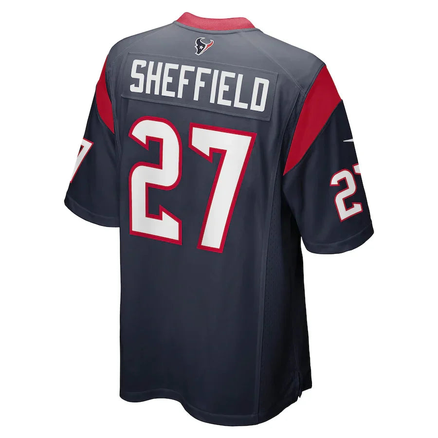 Custom #27 Navy HOU Football Shirt Top