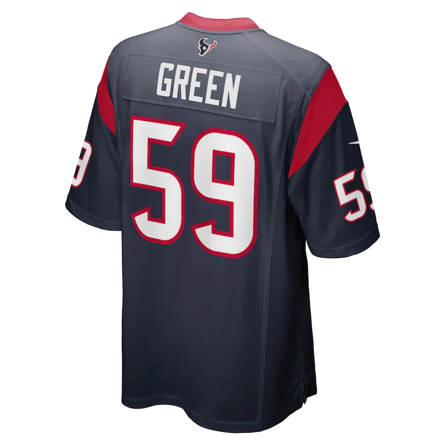 Custom #59 Green 2022 HOU Football Shirt Top
