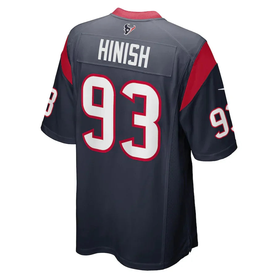 Custom #93 Navy HOU Football Shirt Top