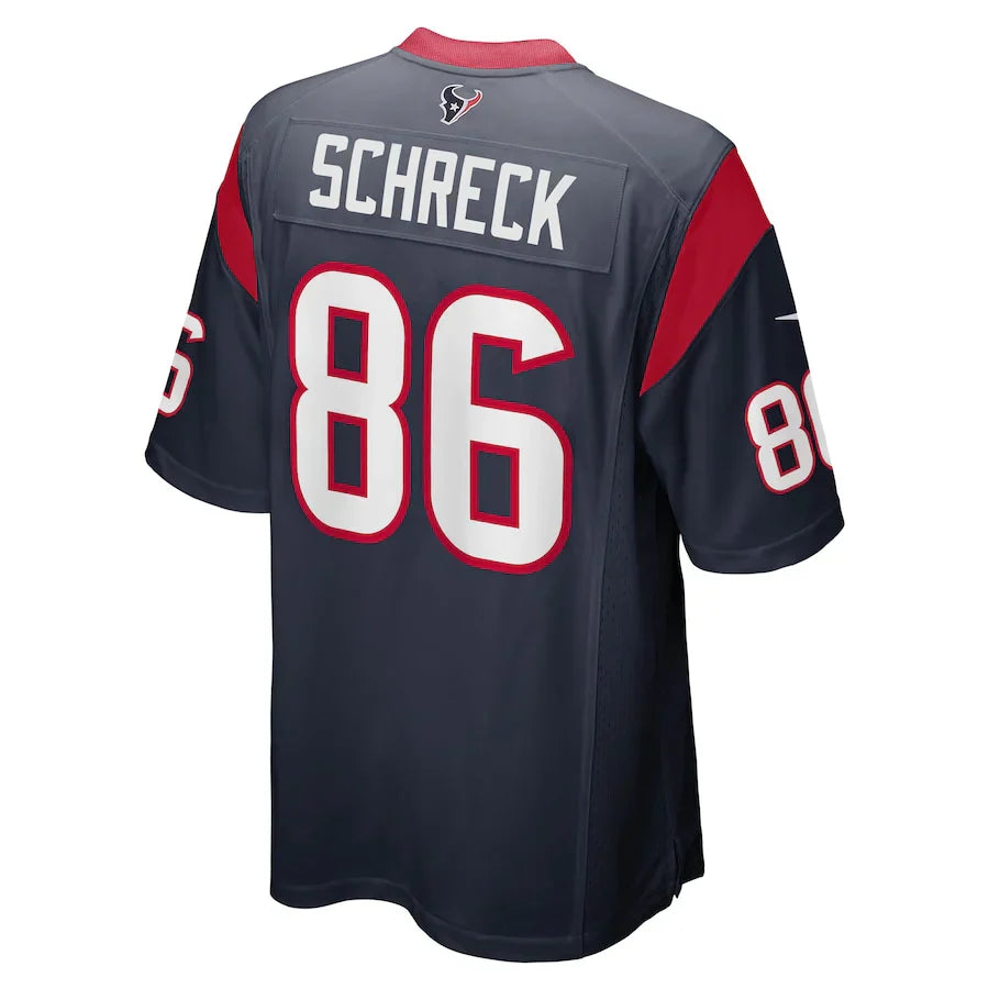 Custom #86 Navy HOU Football Shirt Top
