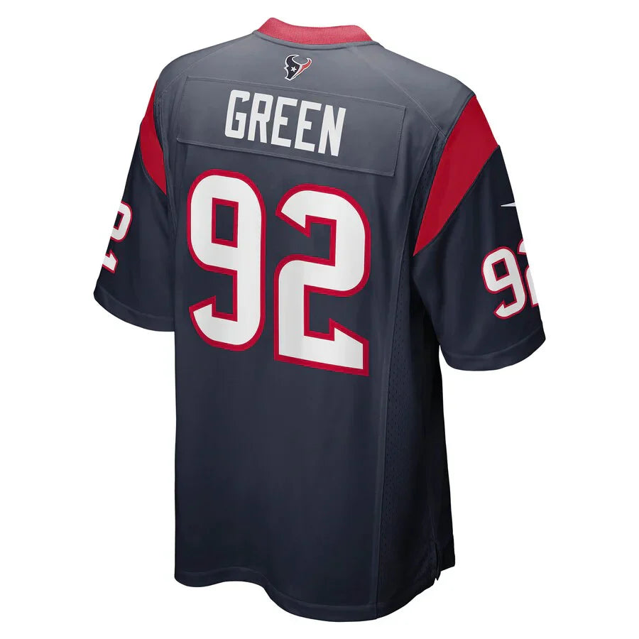 Custom #92 Green HOU Football Shirt Top