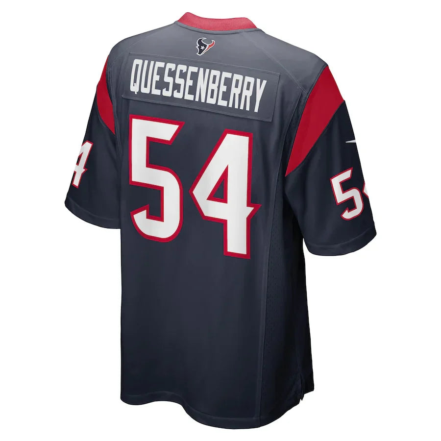 Custom #54 Navy HOU Football Shirt Top