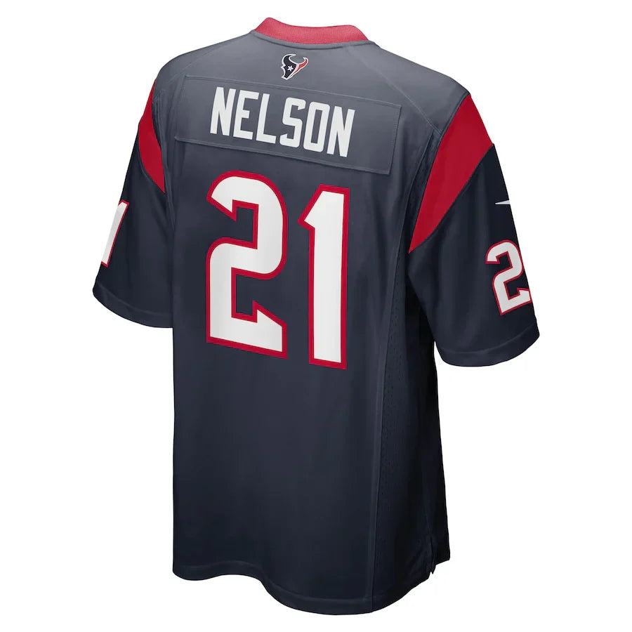 Custom #21 Navy HOU Football Shirt Top