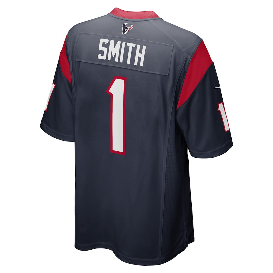 Custom #1 Navy HOU Football Shirt Top