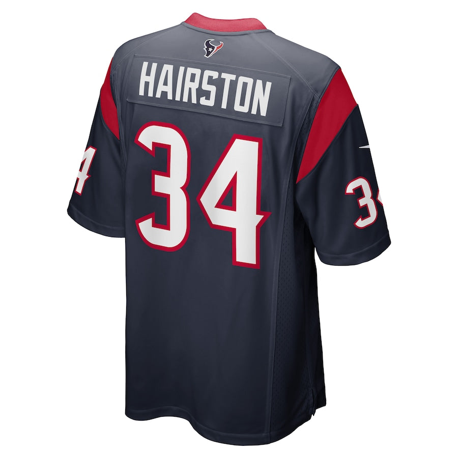 Custom #34 Navy HOU Football Shirt Top