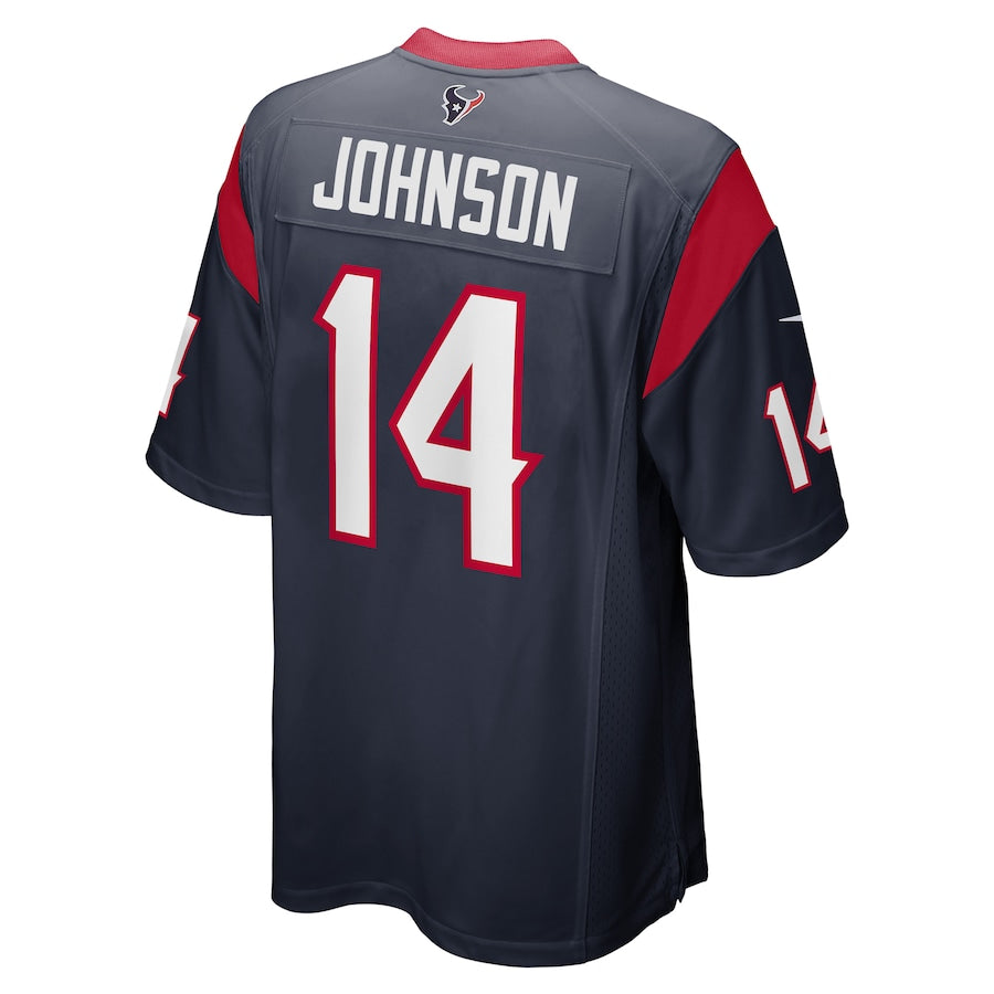 Custom #14 Navy HOU Football Shirt Top