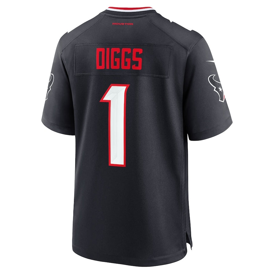 Custom #1 Navy HOU Football Shirt Top