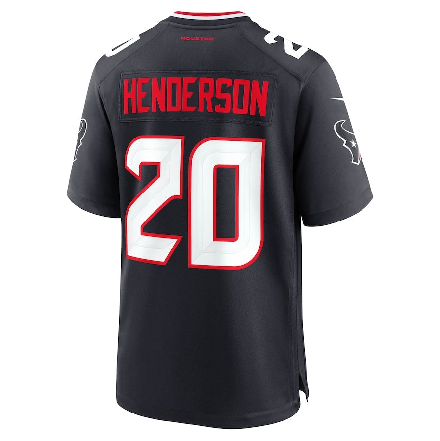 Custom #20 Navy HOU Football Shirt Top