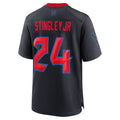 Custom #24 Navy HOU Football Shirt Top