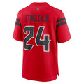 Custom #24 Red HOU Football Shirt Top