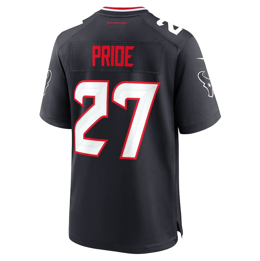 Custom #27 Navy HOU Football Shirt Top